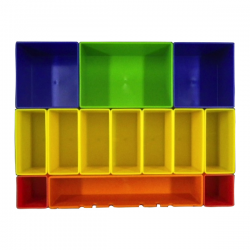 MAKITA P-83652 Wkład z kolorowymi pudełkami do walizki systemowej MAKPAC (pojemniki pojemnikami)