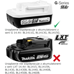 MAKTEC by MAKITA MT001 akumulatorowa latarka 0.9W 48lm 900lx Seria G 14.4V Seria G 18V Li-Ion (BL1813G BL1815G BL1820G)