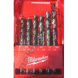 MILWAUKEE 4932352376 Thunderweb wiertła zestaw wierteł 25 sztukowy do metalu, stali, żeliwa, drewna i tworzywa sztucznego fi od 1mm do 13mm kolor sre