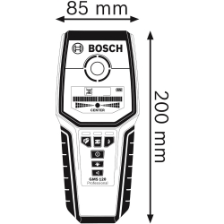BOSCH GMS120 Professional detektor uniwersalny wykrywacz przewodów kabli rur profili konstrukcji drewnianych (0601081000)