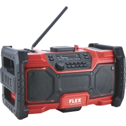 FLEX RD 10.8/18.0/230 BODY akumulatorowy odbiornik radiowy 10,8V 18V 230V FM DAB+ Bluetooth USB AUX 20W IP64 (zasilacz + radioodbiornik)