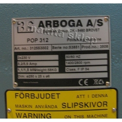 Polerka ARBOGA A/S POP312 3x230V 1,1 / 1,5kW 1400 / 2800 obr/min (312553002)