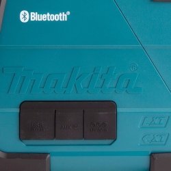 MAKITA DMR200 BODY aumulatorowy głośnik bezprzewodowy BT Bluetooth bryzgoodporny IPX4 z zasilaczem Aux In LXT 18V LXT 14.4V CXT 10.8V - 12V Max