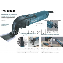 MAKITA TM3000CX6 narzędzie wielofunkcyjne MultiTool z akcesoriami (TM 3000 CX6)