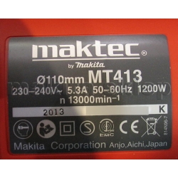 MAKTEC MT413Z elektryczna diamentowa przecinarka ręczna 1200W fi 110mm (MT413)