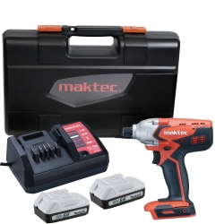 MAKTEC by MAKITA MT691Z akumulatorowa zakrętarka udarowa 1/4" HEX 135Nm + 2x 1.5Ah 18V Seria G