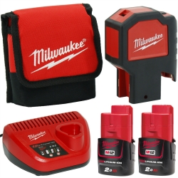 MILWAUKEE C12BL2-202 akumulatorowy pion laserowy 12V 2,0Ah Li-Ion M12 (4933416240 laser pionownik niwelator)